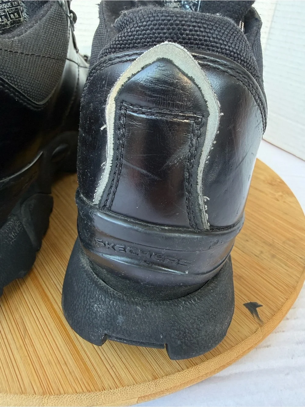 Vintage Skechers SN 690 Black Leather Hiking Trail Shoes Men’s US 9.5 Y2K Chunky